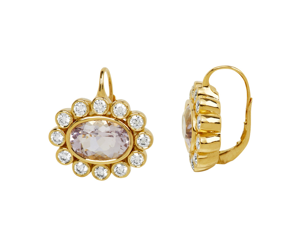 Rose de France Wildflower Earrings with Diamond Petals