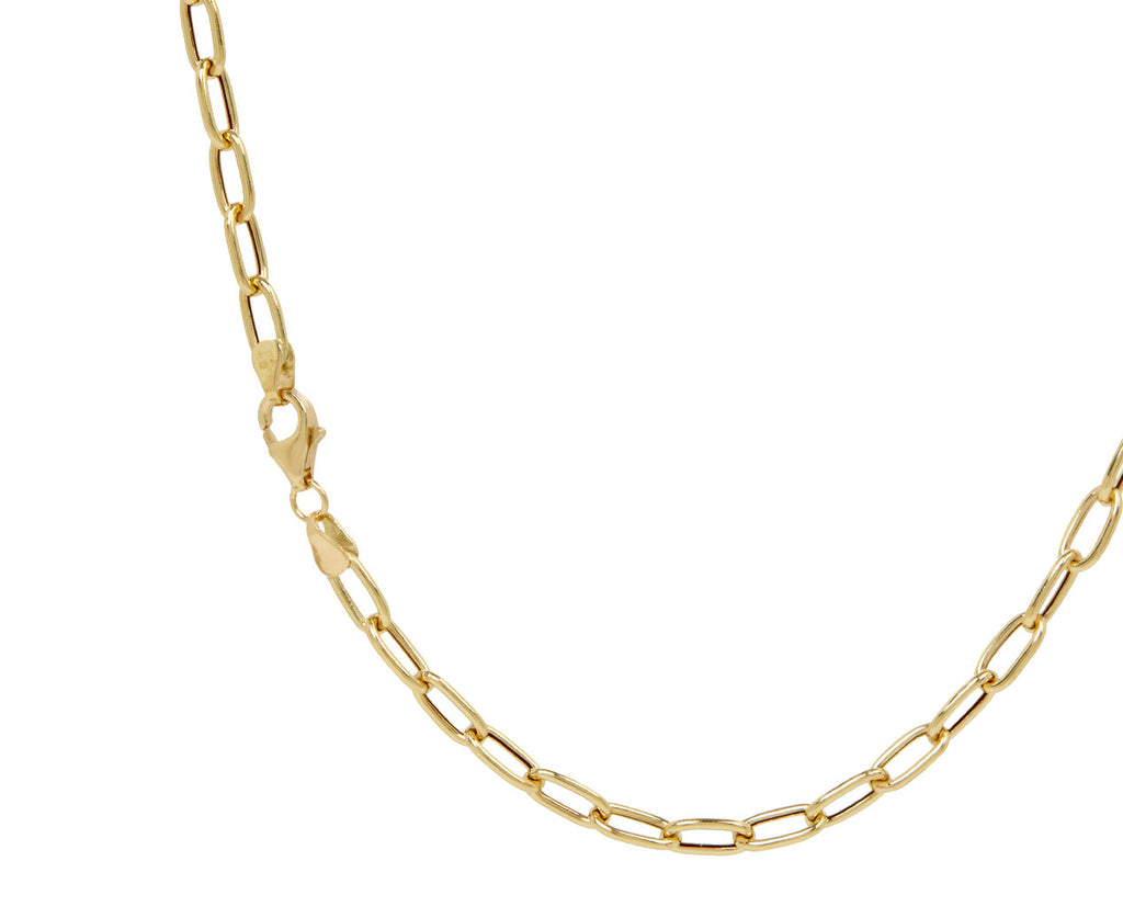 Small Gold and Diamond Puff Heart Pendant Necklace