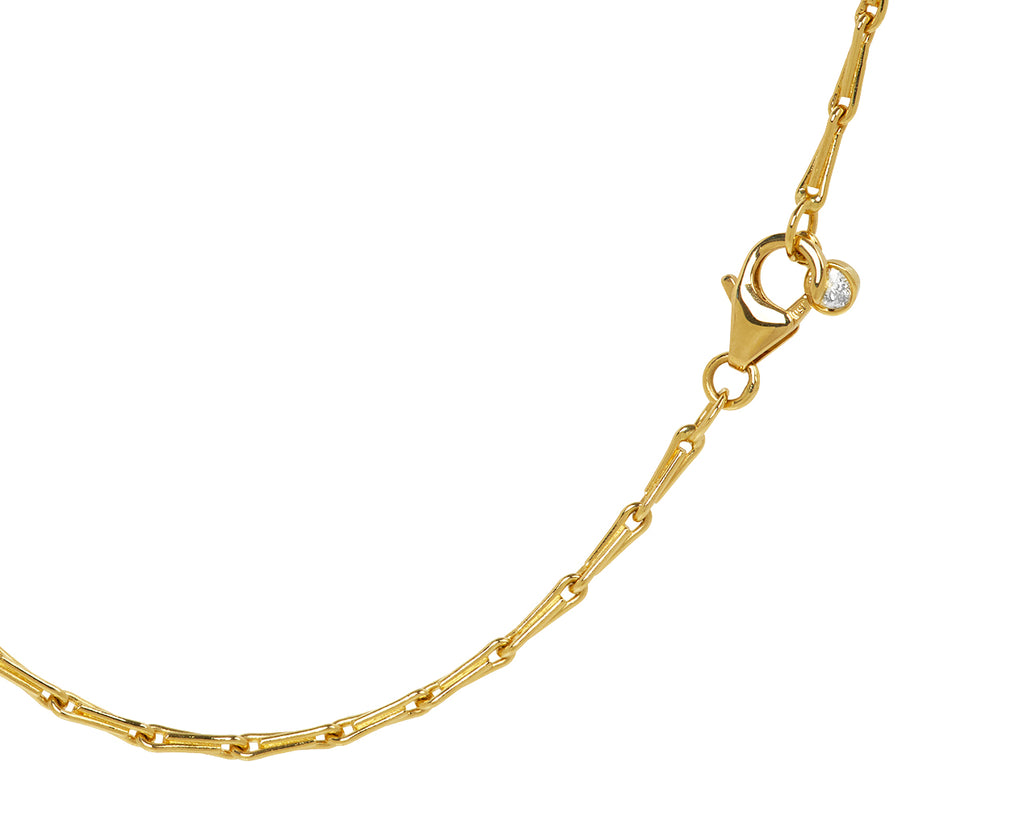 Green Tourmaline and Diamond Pillow Station Necklace