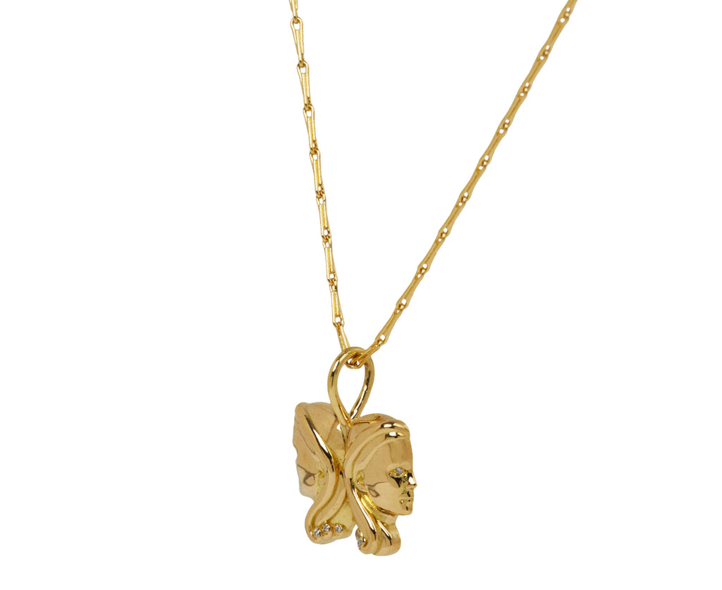 Brent Neale Small Gemini Pendant Necklace Side View