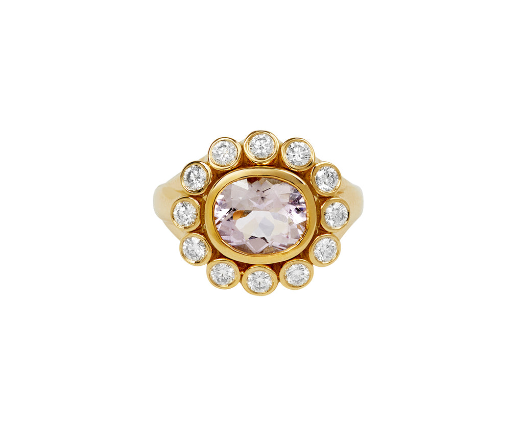 Rose de France Wildflower Ring with Diamond Petals