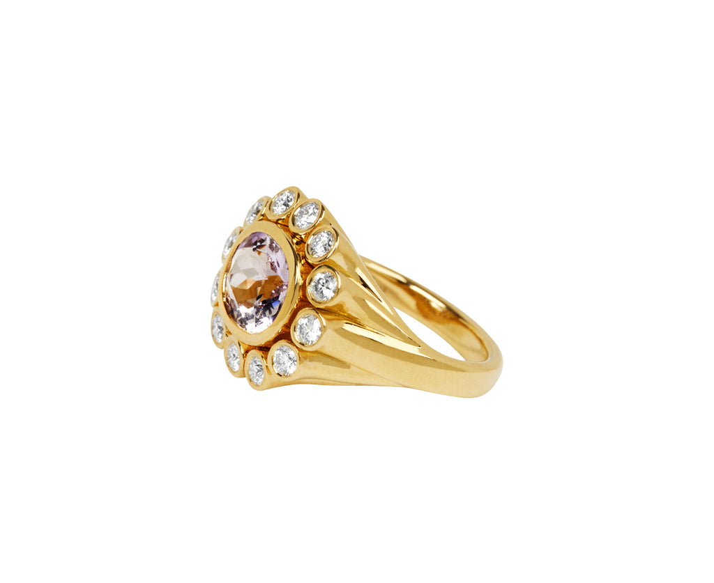 Rose de France Wildflower Ring with Diamond Petals