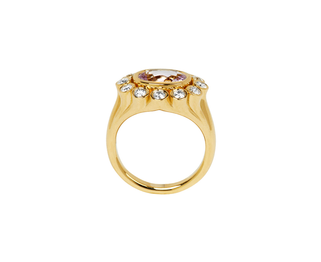 Rose de France Wildflower Ring with Diamond Petals