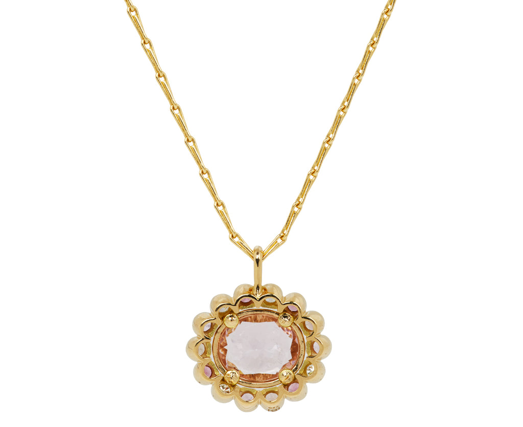 Morganite Wildflower Pendant Necklace