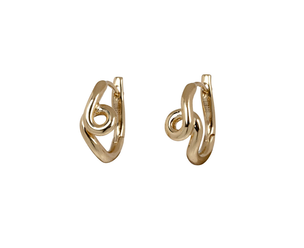 Single Wave Hoop Earrings
