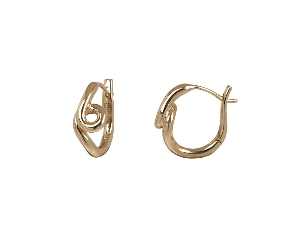 Single Wave Hoop Earrings