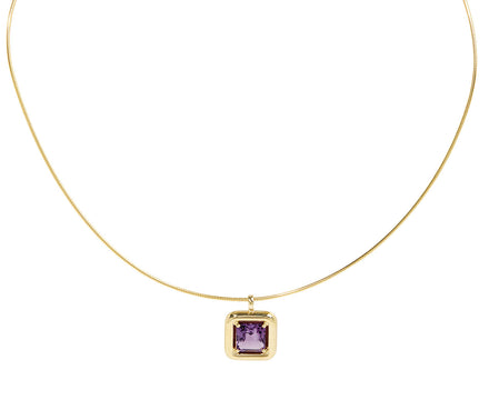 Bea Bongiasca Square Amethyst Pendant Necklace