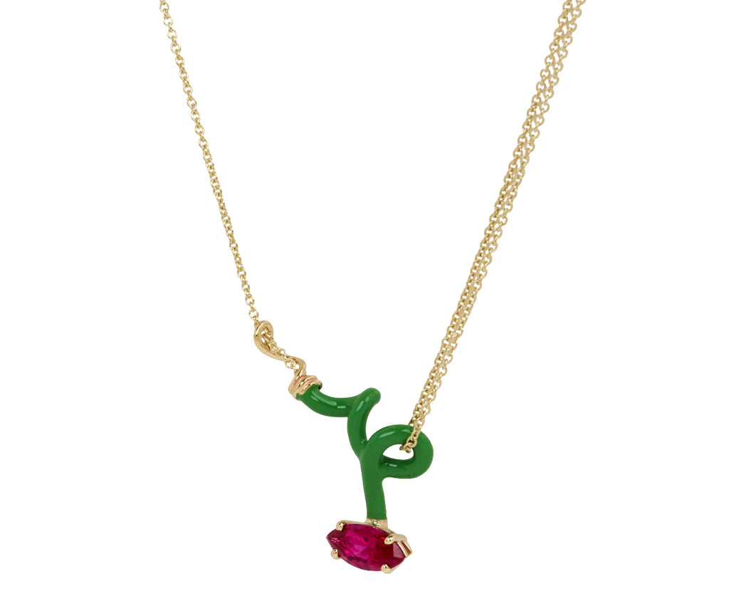 Bea Bongiasca You're So Vine Corundum Pendant Necklace - angled view