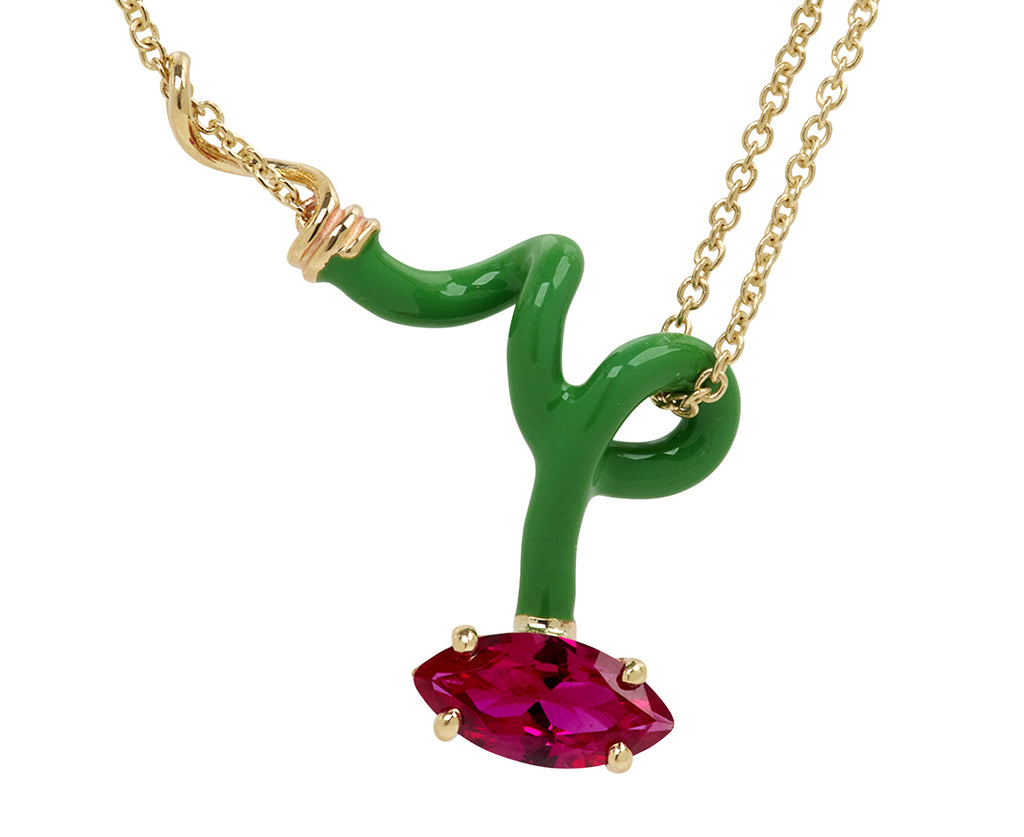 Bea Bongiasca You're So Vine Corundum Pendant Necklace - Closeup