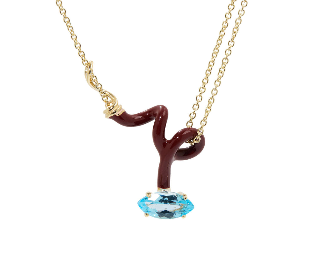 Bea Bongiasca You're So Vine Blue Topaz Pendant Necklace - Closeup