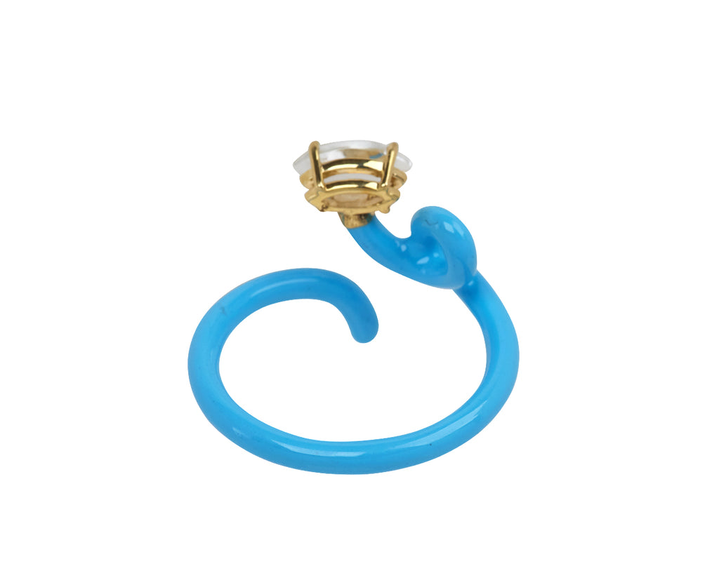 Bea Bongiasca Rock Crystal Head to Toe Baby Vine Ring - Back View