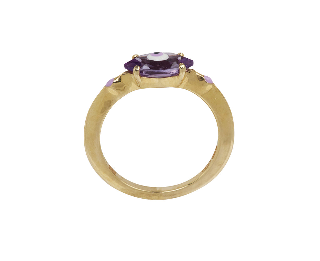 Bea Bongiasca Amethyst Big Eye Ring - Top Down View