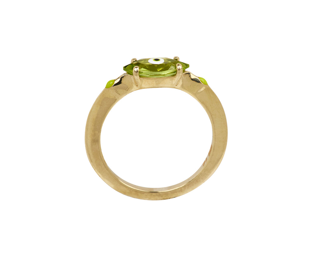 Bea Bongiasca Peridot Big Eye Ring - Top Down View