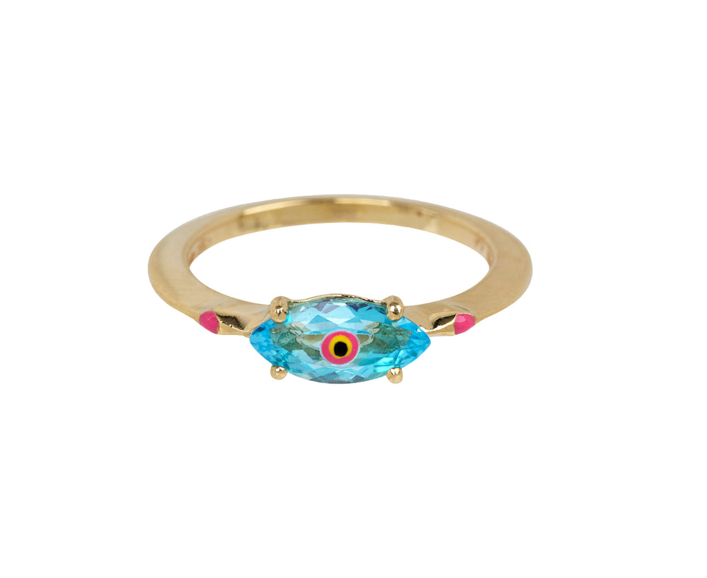 Bea Bongiasca Blue Topaz Big Eye Ring