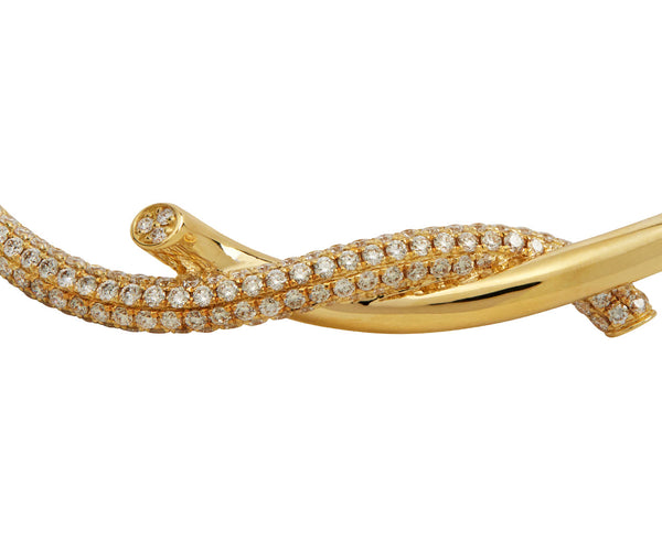 Boochier Half Diamond Ties Bangle Bracelet