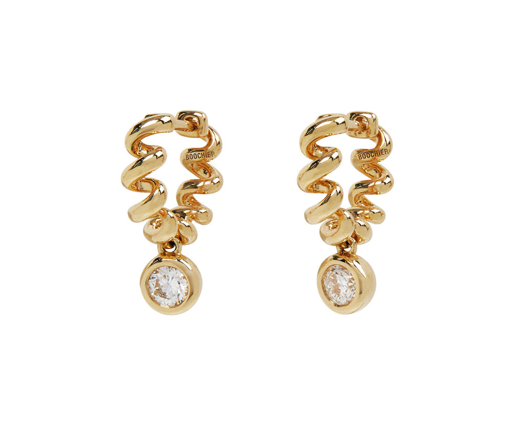Diamond Drop Slinkee Hoop Earrings - TWISTonline