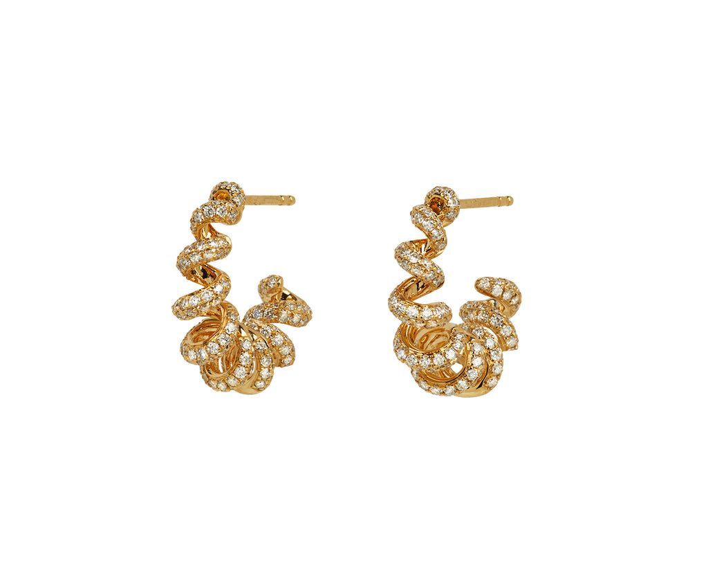 Medium Diamond Slinkee Hoop Earrings - TWISTonline