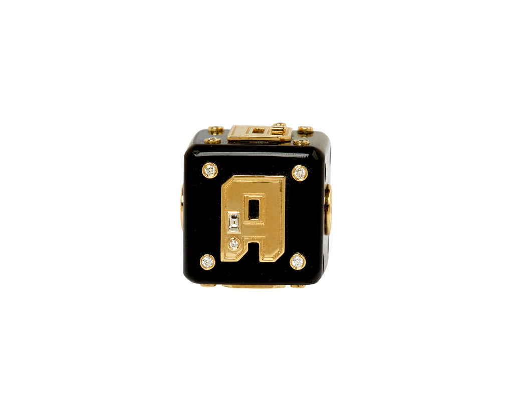 Onyx Jumbo Letter Dice Bangers Charm ONLY