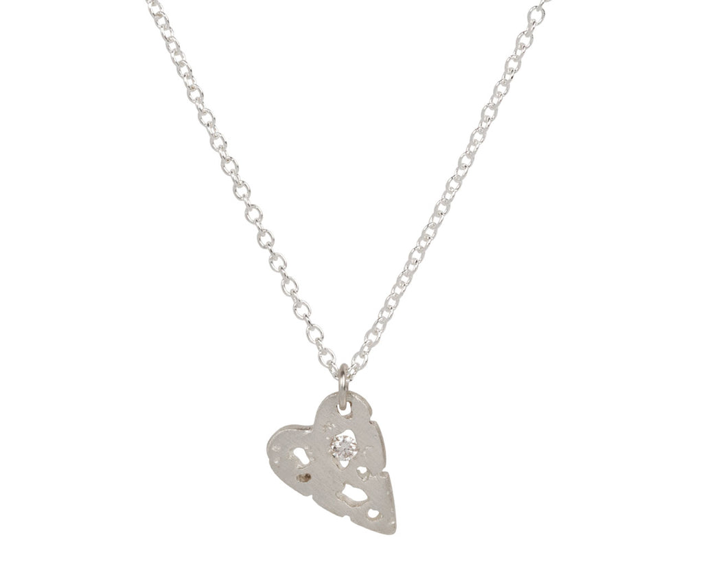 Branch Mini Shadow Heart Diamond Pendant Necklace