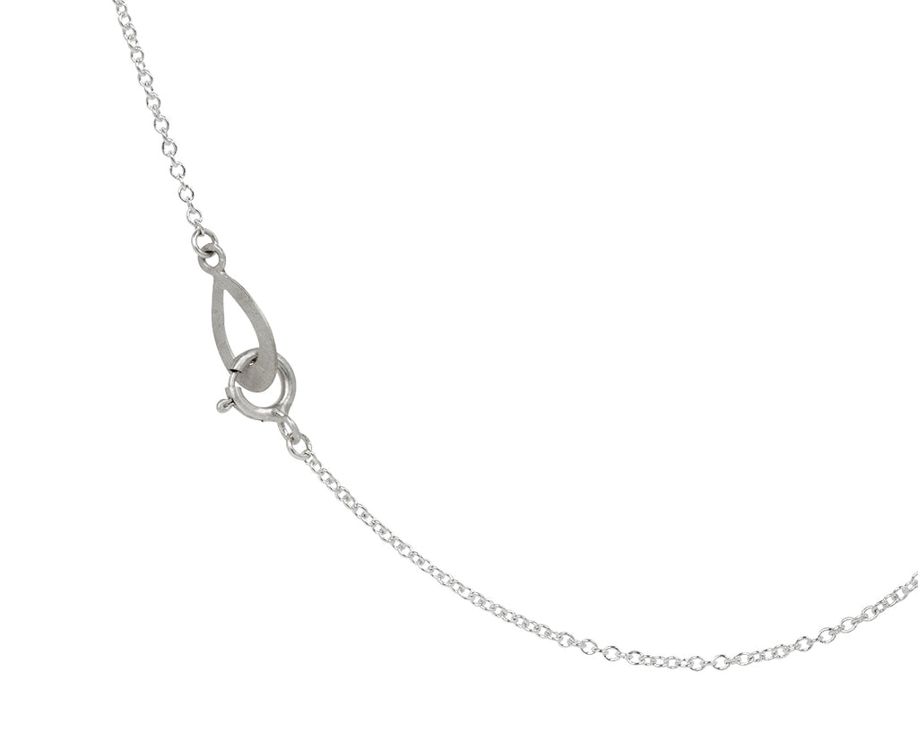 Branch Cinquefoil Silver and Diamond Pendant Necklace - Closure
