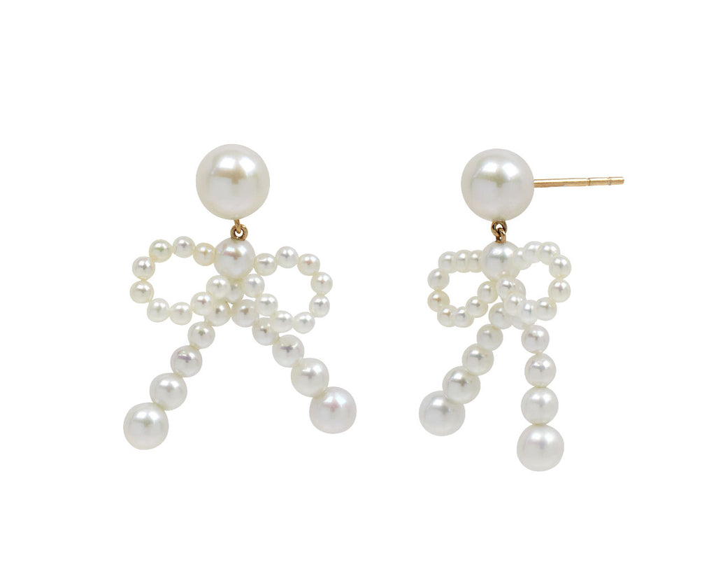 Freshwater Pearl Bow Earrings