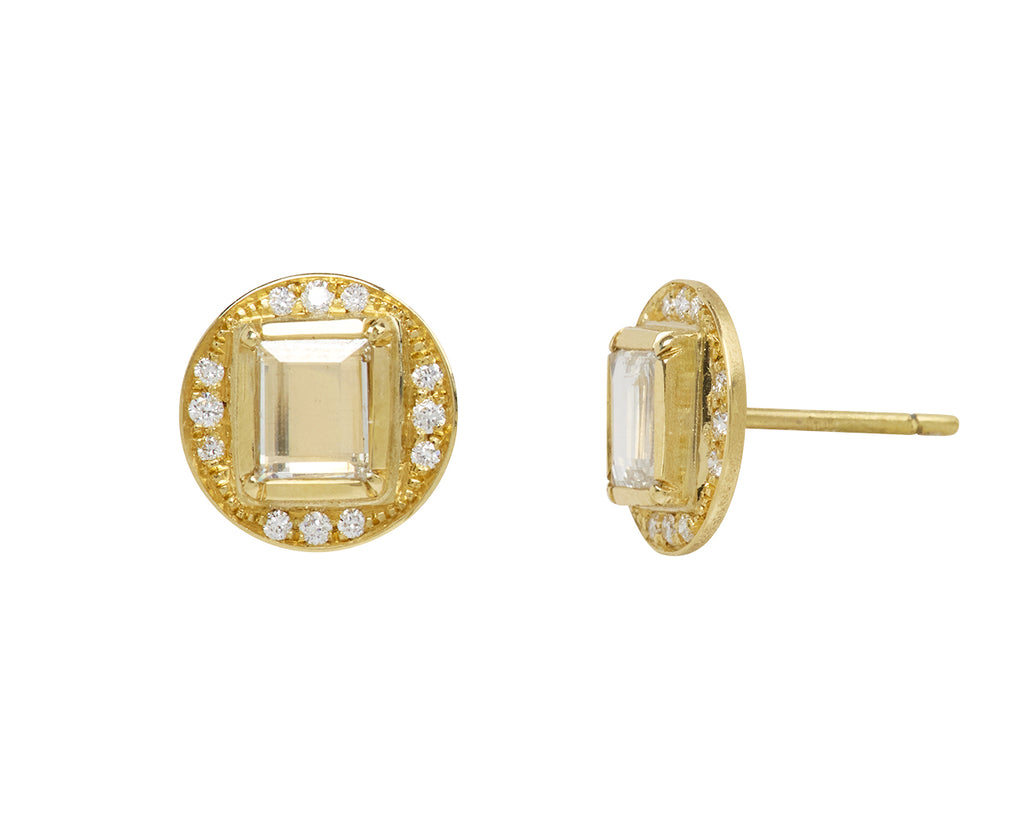 Diamond Geo Stud Earrings
