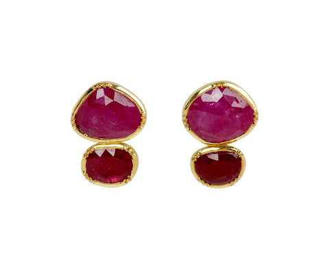 Brooke Gregson Double Orbit Pink Sapphire Earrings