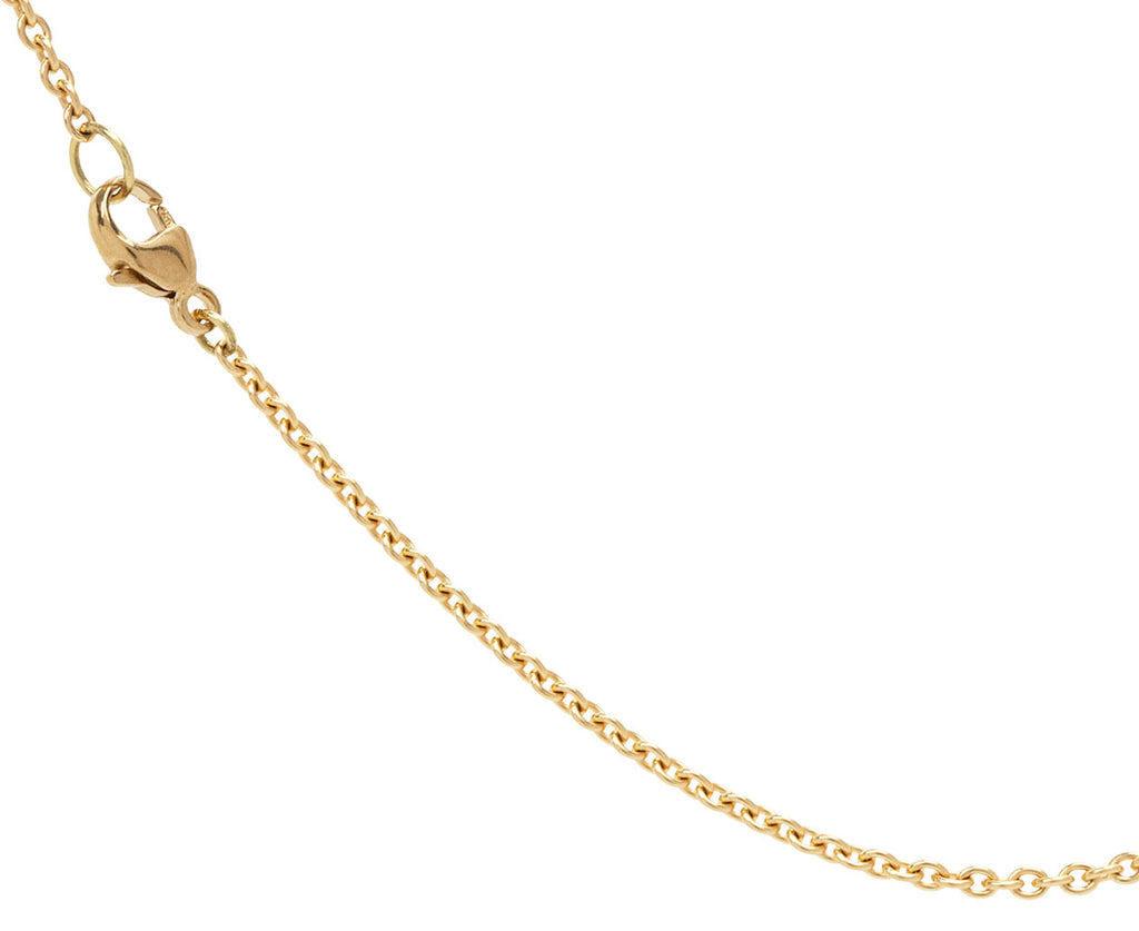 Opal and Emerald Engraved Lock Necklace