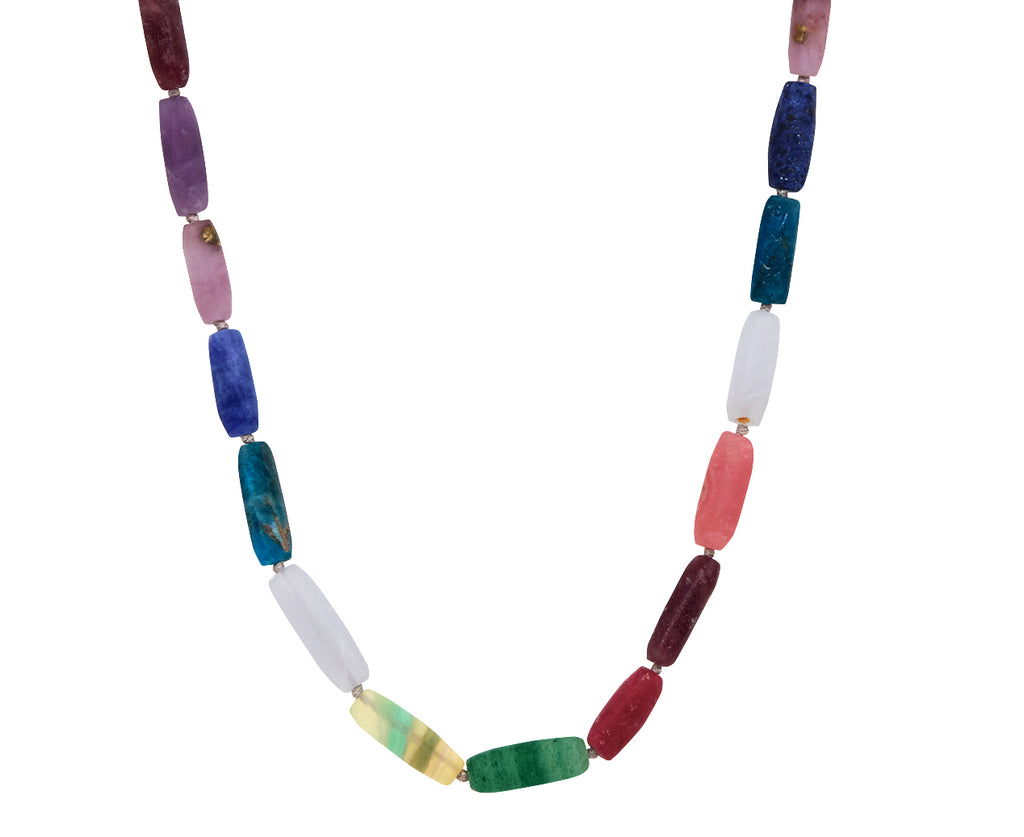 Rainbow Beaded Gemstone Necklace