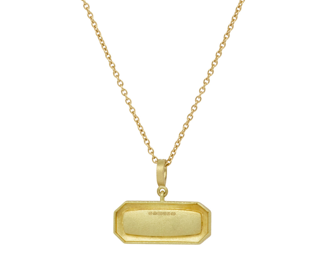 Watermelon Tourmaline Engraved Bar Necklace