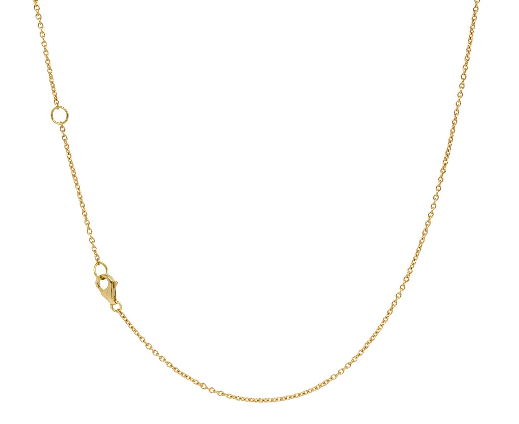 Watermelon Tourmaline Engraved Bar Necklace