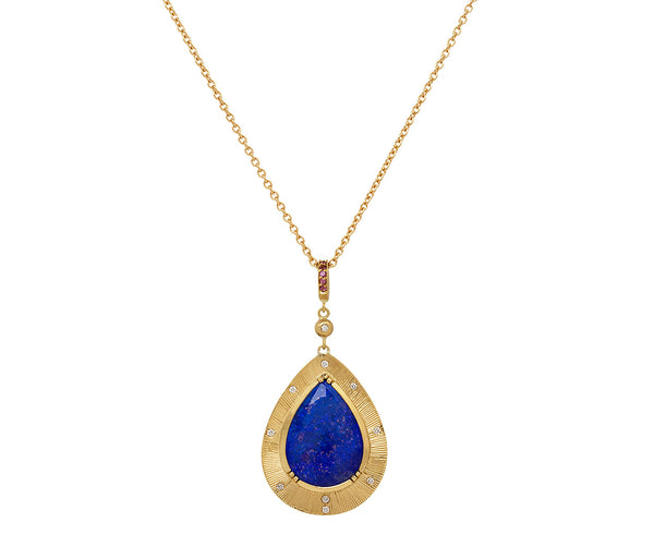 Engraved opal clearance necklace
