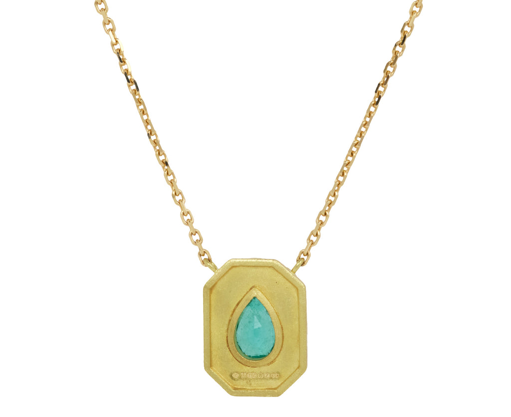 Emerald Diamond Ray Necklace