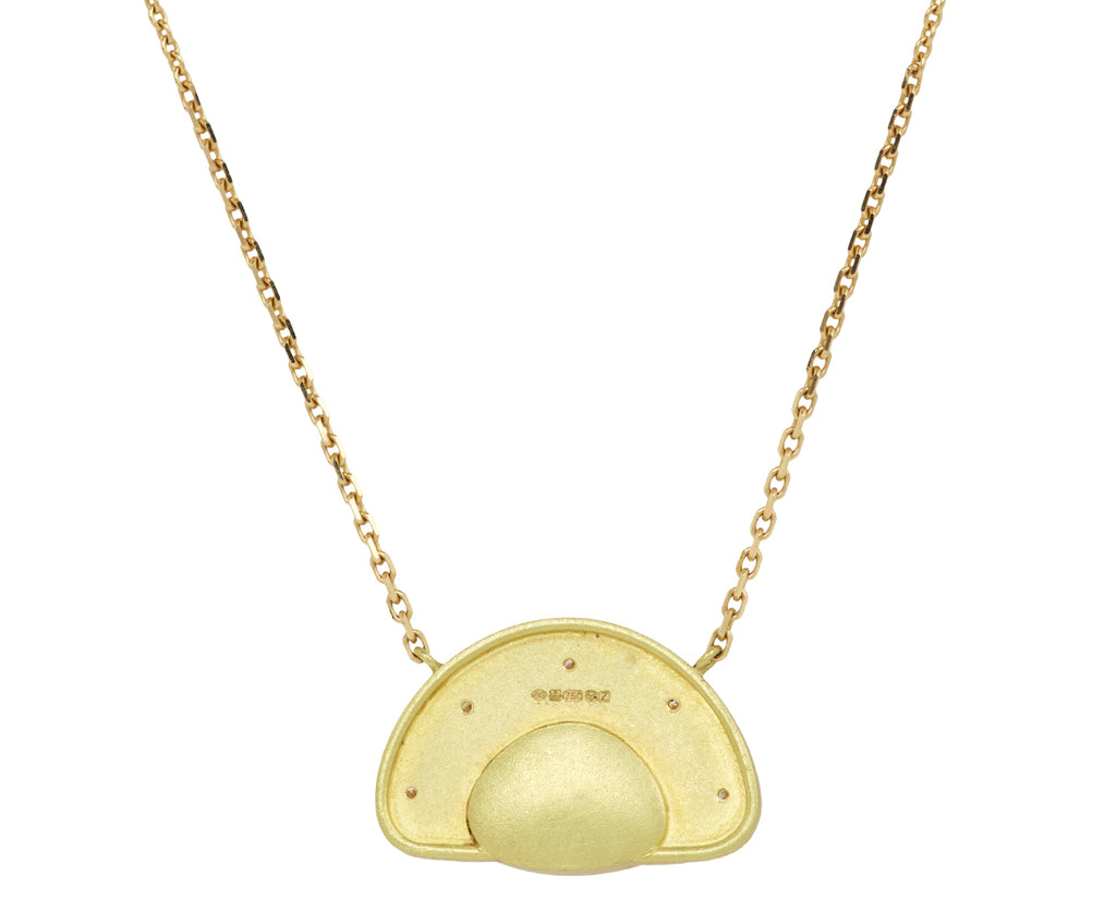 Moonstone Stargaze Engraved Necklace