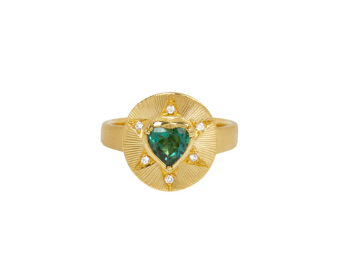Brooke Gregson Mandala Heart Tourmaline and Diamond Ring
