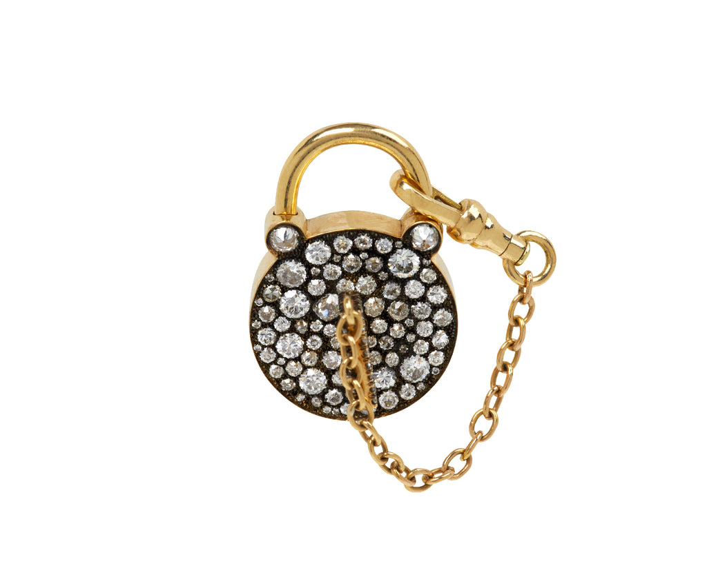 Square Peg in a Round Hole Diamond Padlock Pendant ONLY