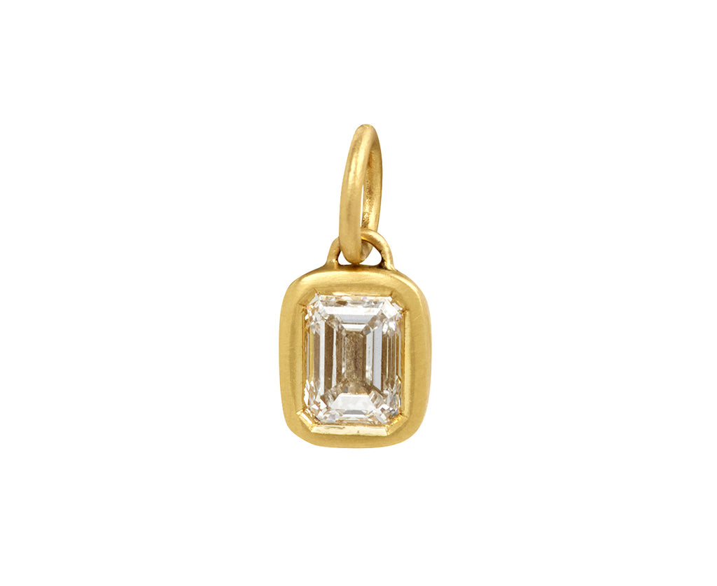 Medium Emerald Cut Diamond Window to the Soul Charm Pendant ONLY
