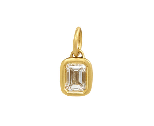 Medium Emerald Cut Diamond Window to the Soul Charm Pendant ONLY