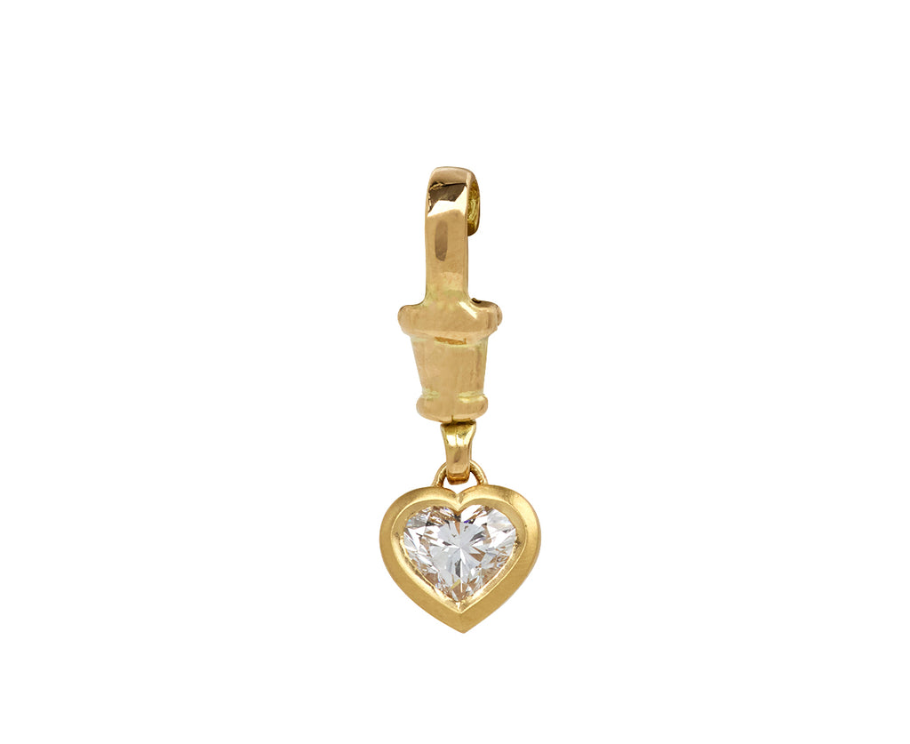 Medium Diamond Sweetheart Charm Pendant with Albert Swivel ONLY
