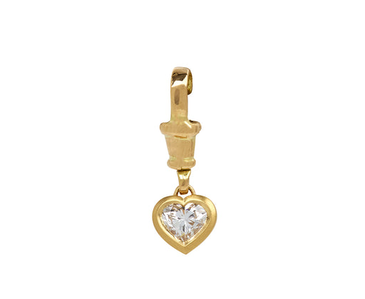 Medium Diamond Sweetheart Charm Pendant with Albert Swivel ONLY