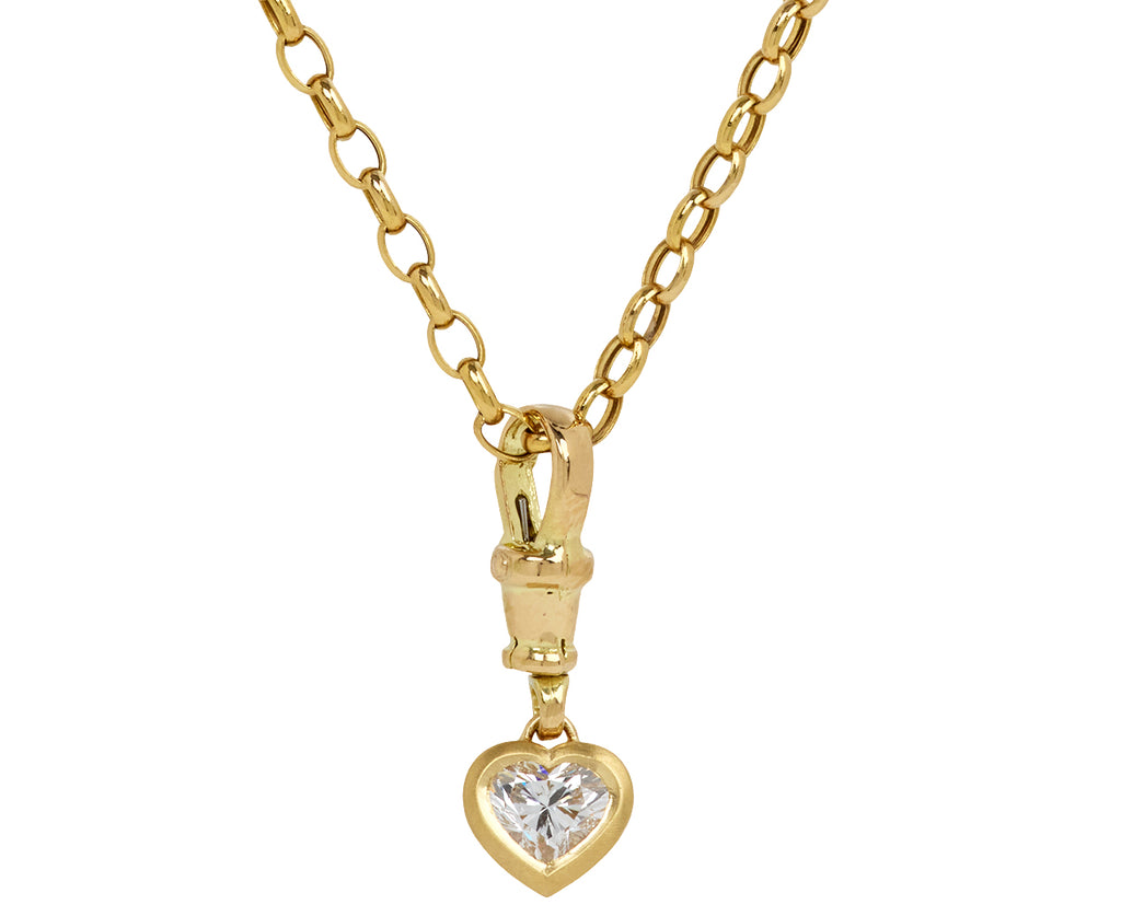 Medium Diamond Sweetheart Charm Pendant with Albert Swivel ONLY