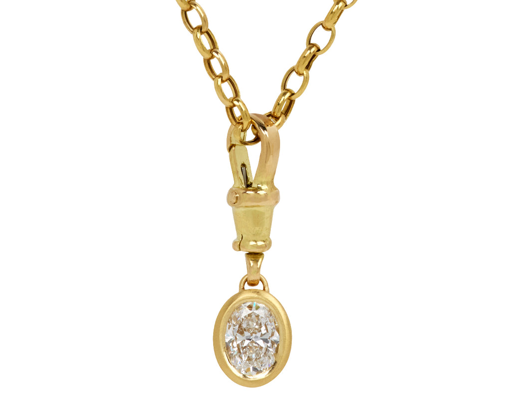 Medium Oval Diamond Secrets of the Sea Charm Pendant ONLY