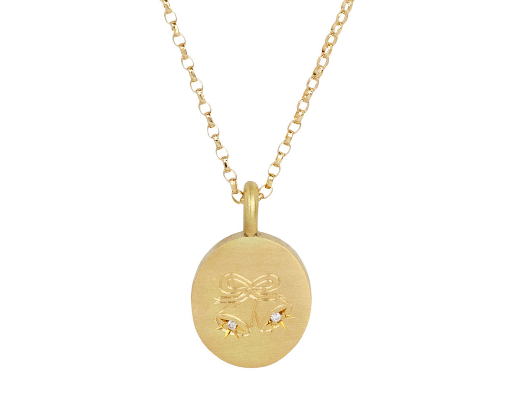White Wedding Bells Pendant Necklace