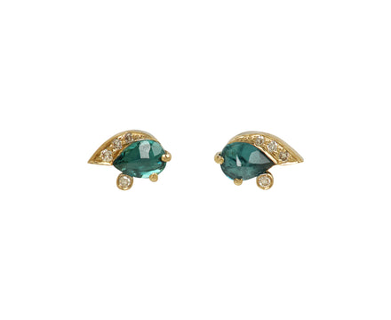 Celine Daoust Tourmaline and Diamond Eye Stud Earrings