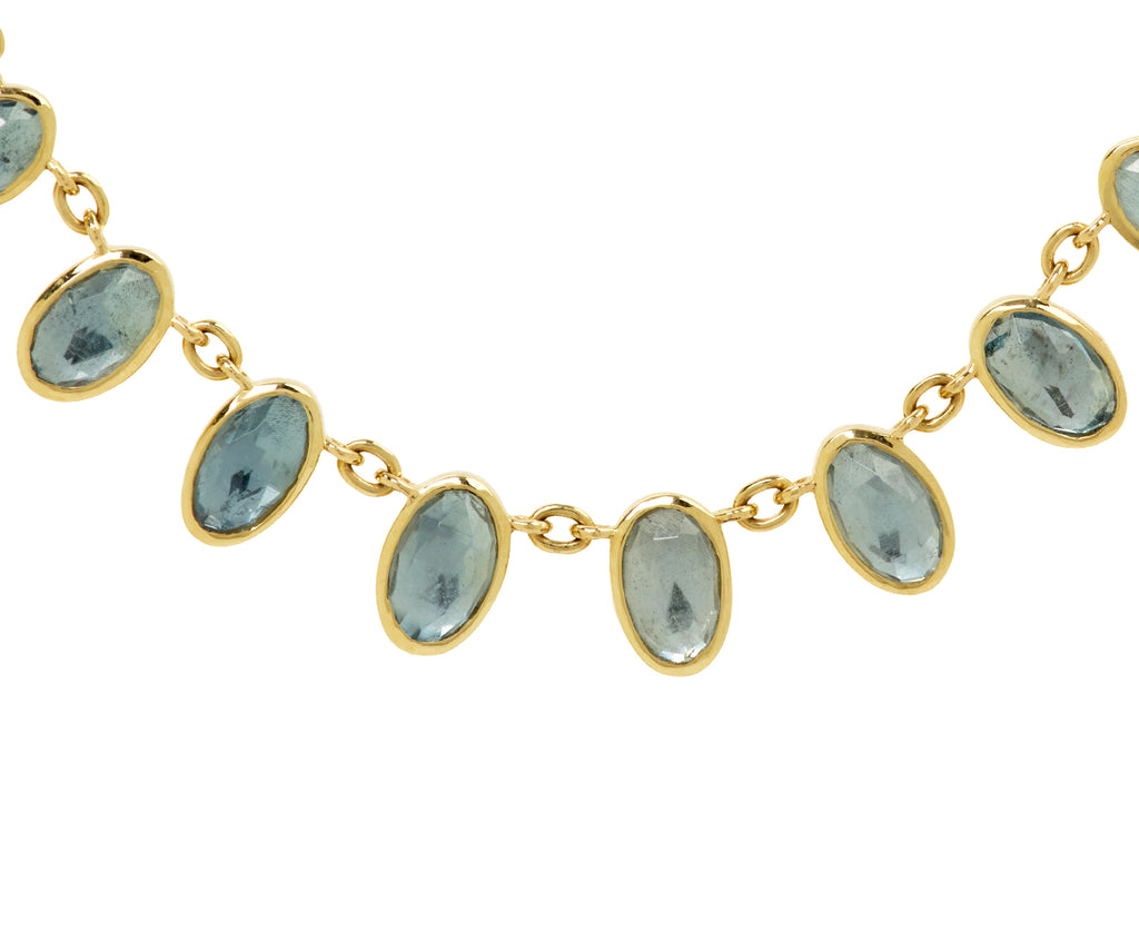 Celine Daoust Aquamarine Pendant Diamonds - Closeup