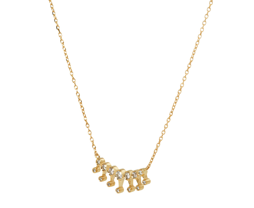 Celine Daoust Diamond Sunbeam Necklace - Angled View