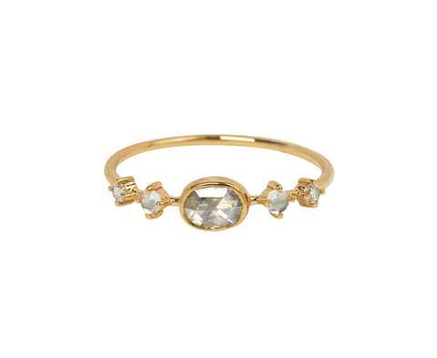 Celine Daoust Diamond and Moonstone Ring