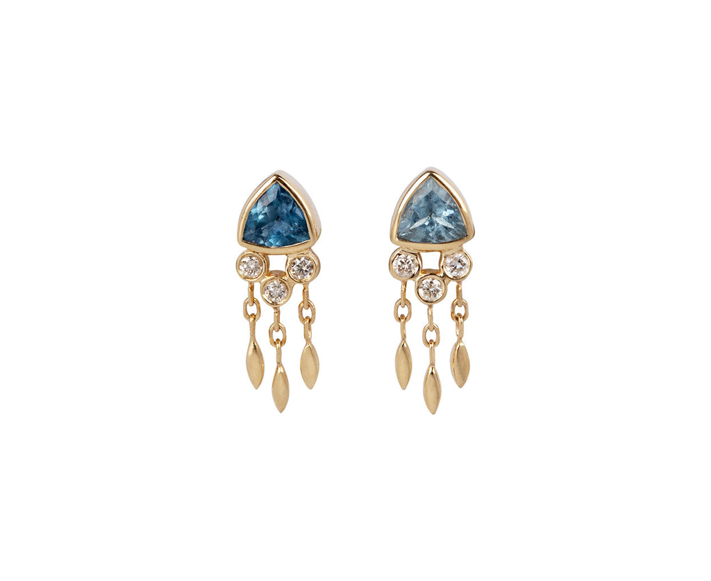 Celine Daoust Aquamarine Trylian Stud Earrings