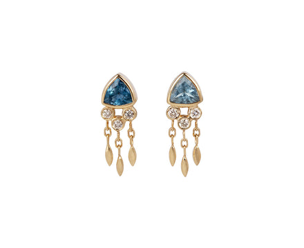 Celine Daoust Aquamarine Trylian Stud Earrings