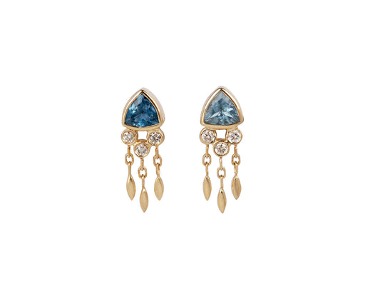 Celine Daoust Aquamarine Trylian Stud Earrings